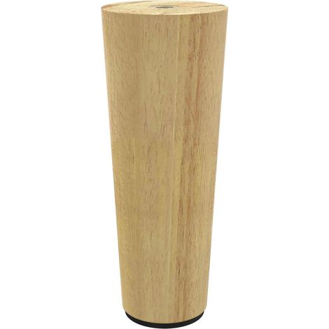 Lot de 2 pieds de meuble effilés modernes 44 x 100 mm design élégant adaptable en bois eucalyptus marron (1/5)