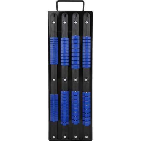 Porte-embouts multifonction 1/2 3/8 1/4 pouce, rail de rangement avec 80 clips à douilles, support à cliquets pour atelier et garage. (1/5)