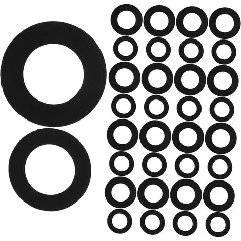 100 Pièces Rondelle de Robinet en Caoutchouc Noire 1/2 et 3/4 (1/5)