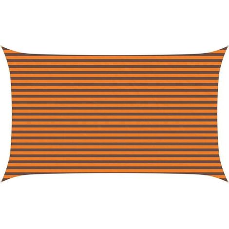 Voile d'ombrage orange-brun, 5 x 3 mètres, 100% polyester Oxford.
