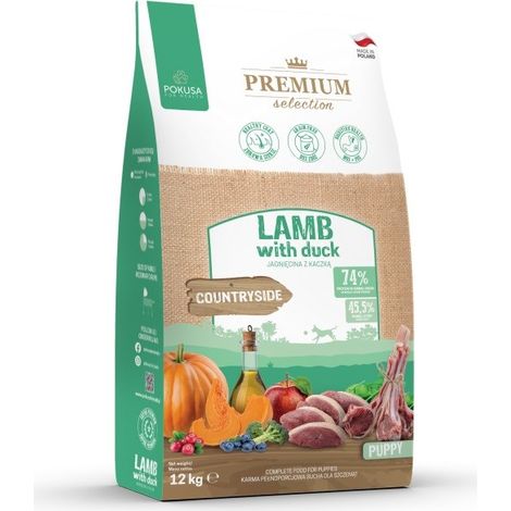 POKUSA Premium Selection Puppy Agneau et canard - croquettes pour chiots - 12 kg