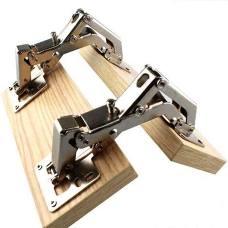 Lot de 2 charnières invisibles sans cadre pour armoire hydraulique, installation réglable fermeture douce, couverture complète (1/4)
