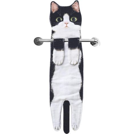 Serviettes de cuisine et de salle de bain -Motif chat-Articles de décoration intérieure -Suspension (1/5)