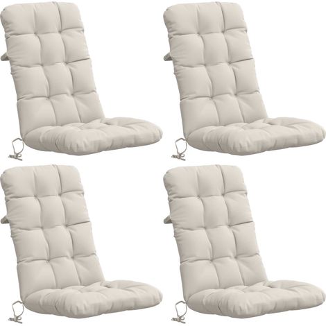 Coussins de Chaise à Dossier Haut en 4 Pièces VIANEN 4 pcs