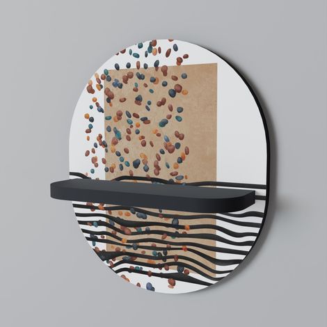 Mensola ovale IMAGINARY RAIN nera (1/5)