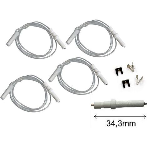 KIT 4PZ CANDELETTE SCINTILLA PIANI COTTURA ARISTON 343MM FRANKE SMEG NARDI