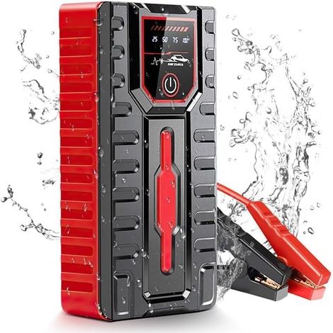5000A 12V Booster Batterie Voiture Lithium UltraSafe, Chargeur Batterie Portable USB et Câbles de Démarrage pour Moteurs à Essence Jusqu'à 6,0L et Moteurs Diesel Jusqu'à 4,0L