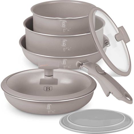 Juego de utensilios de cocina Berlinger Haus BH-8255 color topo y titanio, 9 piezas. (1/5)