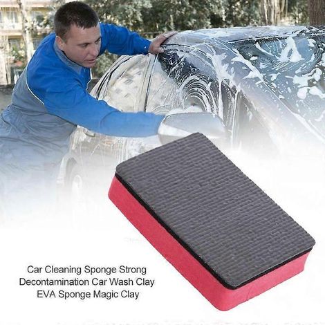 Barre d'argile neuve pour voiture, tampon éponge de nettoyage, gomme, tampon de polissage à la cire, outil, éponge de lavage de voiture, chiffons, brosses (1/5)