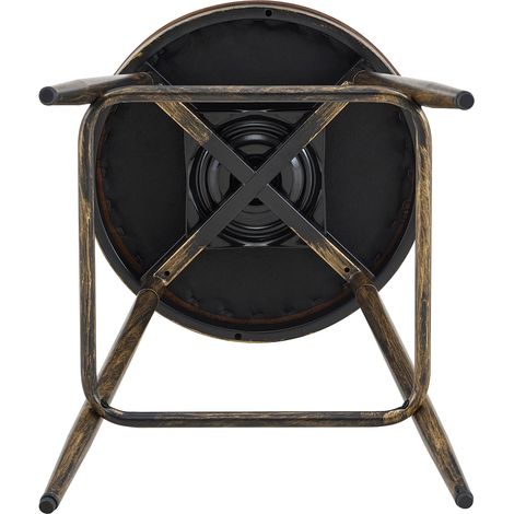 Taburete de bar, acolchado, estilo industrial, 39 x 39 x 96 cm, marrón (1/5)