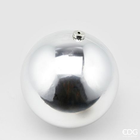 EDG Enzo De Gasperi Palla Natale Poly D 20 Cm Lucida con Polybag Silver 1 Pz