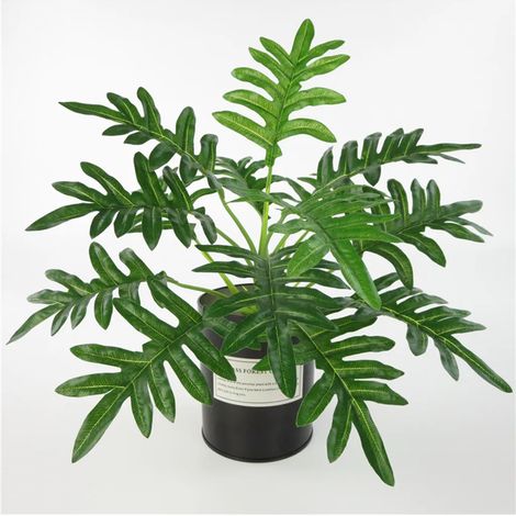 Künstliche Monstera deliciosa, große künstliche Pflanze für Wohnzimmer und Büro, skandinavische Topfpflanze