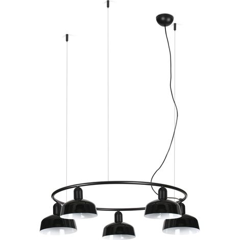 TATAWIN S metal 5L Colgante circular negro