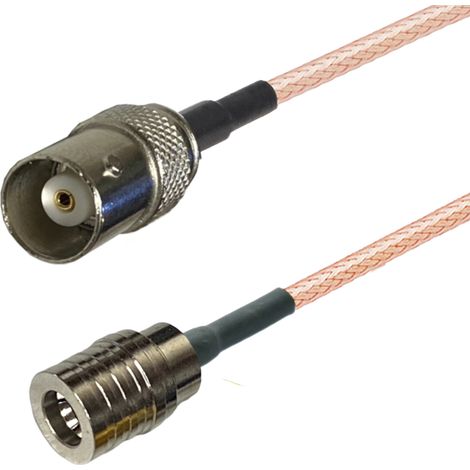Anschlusskabel QMA-Stecker / BNC-Buchse 20 cm RG316