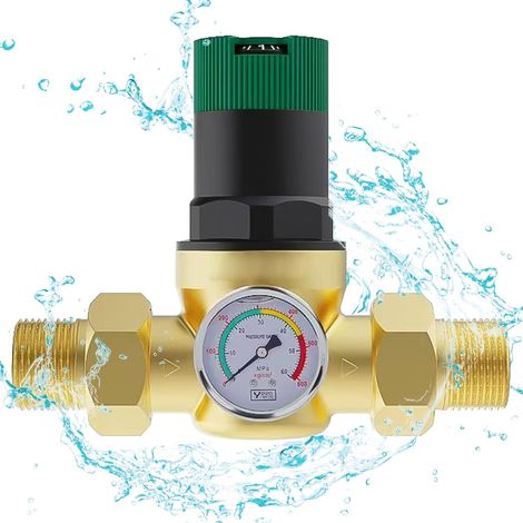 Water Pressure Reducer 3/4 Pressure Reducer, Water Pressure Reducer for Regulating Water Pressure in Houses, Buildings, Factories (1/5)