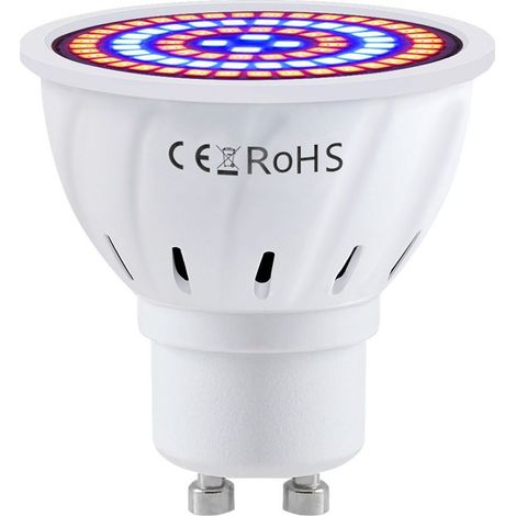 Lampe horticole GU10 80 LED 7W pour plantes d'intérieur, légumes et fleurs. (1/5)
