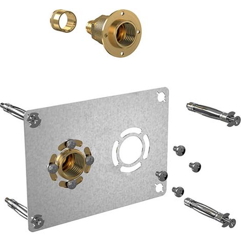 Sortie de cloison ROBIFIX (EVIER / LAVABO) entraxe 50 mm PER Ø12 - F1/2" Raccord Droit à Glissement (1/4)