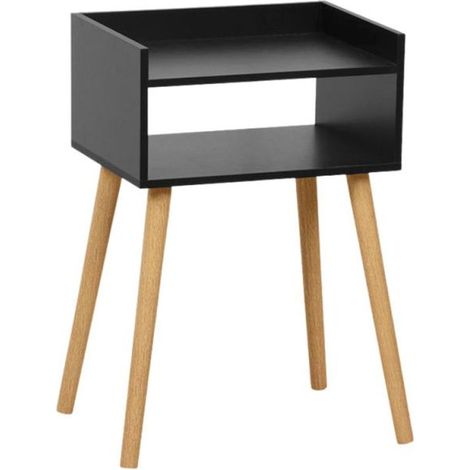 Mesitas de noche - Mesita Auxiliar Madera Ural 40 x 30 cm - Negro