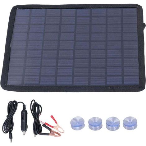 Chargeur de panneau solaire 6W 18V Portable Solar Car 12V Chargeur de batterie Panneau de charge Batterie Core Board (1/4)