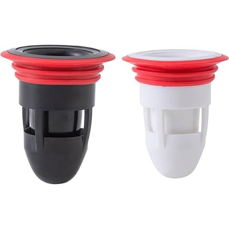 Colador de fregadero de cocina de silicona de 2 piezas con núcleo de drenaje y tapones impermeables, resistente a olores e insectos, para desagües de cocina y baño, uso doméstico. (1/5)
