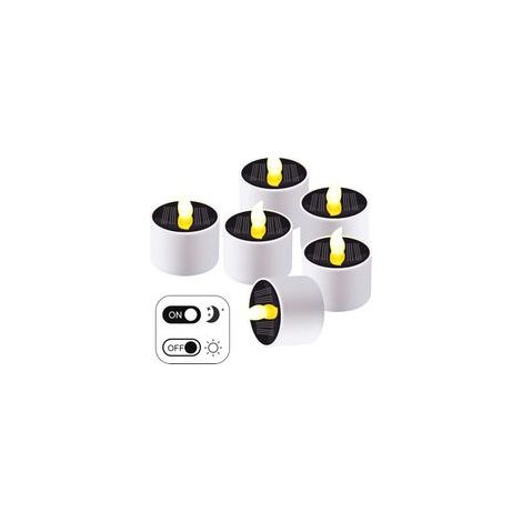 Bougies chauffe-plat, bougies solaires, veilleuses, flammes, flammes réalistes, chambre, balcon, jardin, décorations de fête, lampes LED de camping-Crezuo