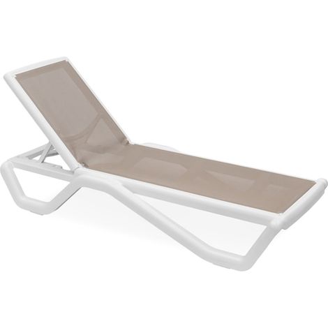 Rochelle Sonnenliege, stapelbarer Gartenstuhl, 4 Positionen, belastbar bis 120 kg, Made in Italy, verstellbare Rückenlehne