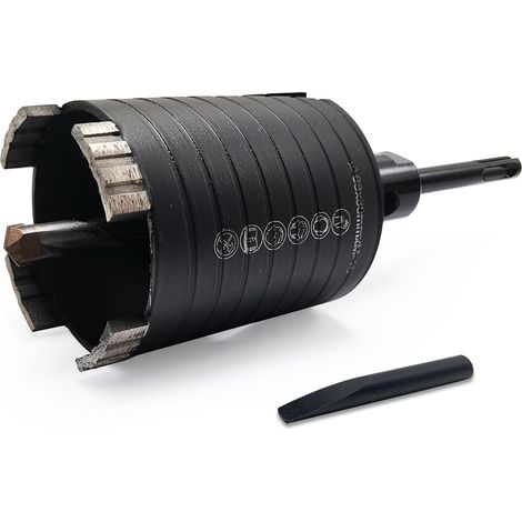 Couronne de forage diamantée, 68 mm, hauteur de segment 10 mm, fente latérale, avec foret de centrage 10 x 120 mm, pour boîtes électriques encastrées dans le béton, la maçonnerie et la pierre (1/5)