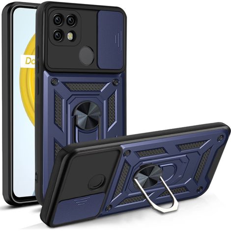 Custodia rinforzata per Realme C21, CamShield Slide, blu (1/3)
