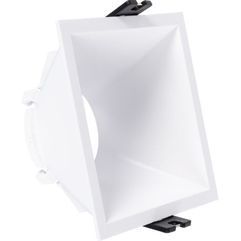 Downlight-Ring Eckig Niedriger UGR-Wert für LED-Lampe GU10 Schnitt 85x85 mm Weiß