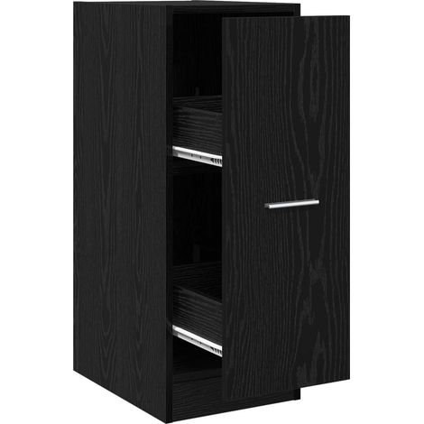 Maison Exclusive - Armadio da Apoteca Rovere nero 30 x 41 x 77.5 cm