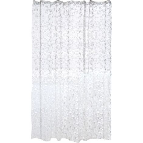 Rideau de douche avec doublure imperméable en EVA épaisse, adapté aux salles de douche et aux baignoires, motif circulaire 3D, rideau de séparation de salle de bain imperméable.