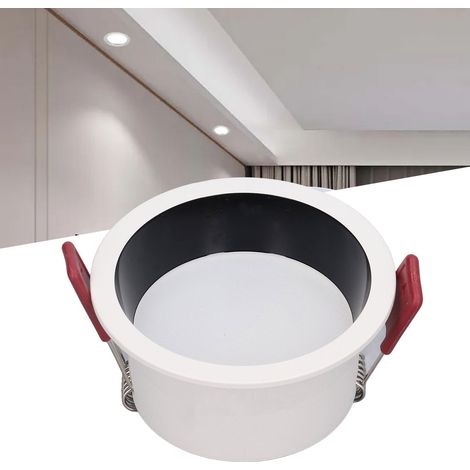 Spot encastré invisible à col étroit et anti-éblouissement, blanc dépoli, 9 W, ouverture de 75 mm, 3000 K, AC180-265 V (1/5)