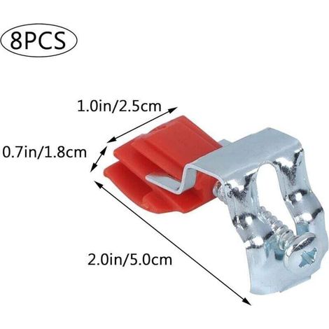 8 PCS Clips de Fixation d'évier Clips d'évier Encastrés Clip de Montage D' évier Clips d'évier de Cuisine Installation Fixation à vis perforée réglable pour la cuvette de l'évier