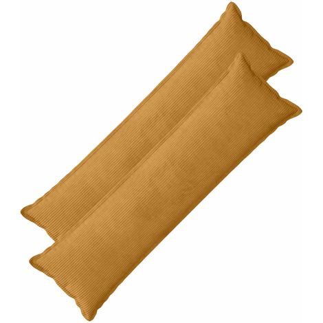 Housse de coussin 2 pc HOUTEN Jaune 40 x 145 cm velours côtelé vidaXL