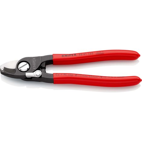 KNIPEX 95 41 165 Cesoia per cavi rivestiti in resina sintetica brunita 165 mm (1/5)