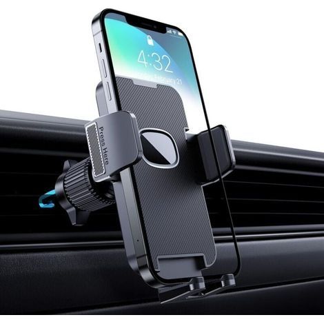 Support Téléphone Voiture [Clip de Qualité Militaire] Porte Téléphone Rotatif à 360 Degrés pour Grille D'aération de Voiture GPS pour Smartphone iPhone Android (Black) (1/4)