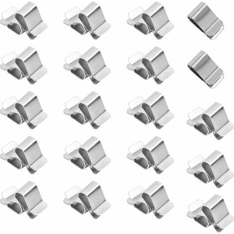Lot de 40 Clips De Câble Pinces à Ressort en U en Acier Inoxydable 304 (1/5)