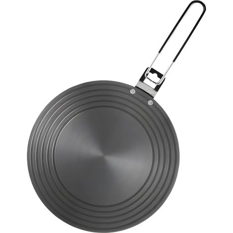 Diffuseur de chaleur rond de 24 cm pour cuisinières à gaz, plaque de décongélation en alliage d'aluminium, plaque de conversion pour la cuisson. (1/4)