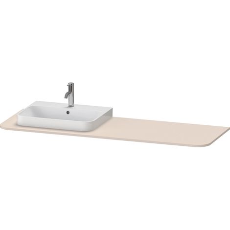 Console Duravit Happy D.2 Plus, 1600x550 mm, 1 découpe à gauche,
