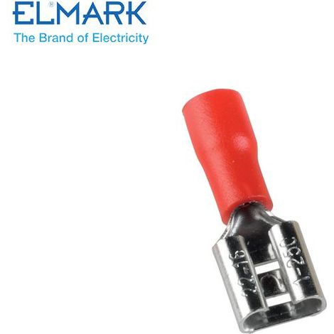 TERMINALI ISOLATI FDD FEMMINA  BLISTER 100PZ 1.25-250/RED