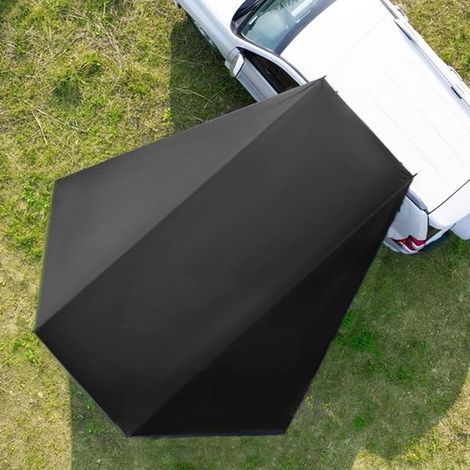 Toldo para coche/acampada，Tienda de campaña para portón trasero，Impermeable y resistente a los rayos UV，280 x 380 cm，Negro (1/5)