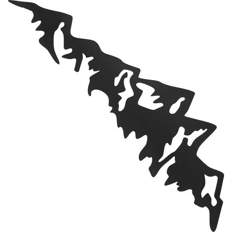 Pendentif Rustique en Fer Noir pour Décoration Murale Vintage, Sculpture Murale Montagne Artistique et Élégante, Gain de Place pour Salon ou Bureau (1/5)