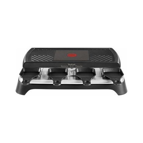 Tefal RE459812 Griglia per Raclette 8 persone Potenza 1350 W con Piastre Rimovibili e Rivestitura Antiaderente colore Nero