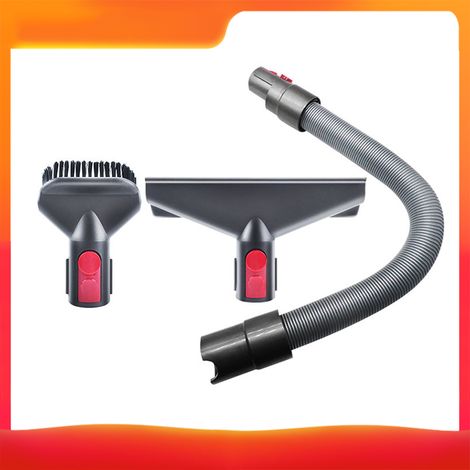 Zubehörset für Staubsauger: Kompatibel mit V7/V8/V10/V11, flexible Verlängerung, Matratzenbürste, grau/rotes ABS, 3-teilig (1/5)