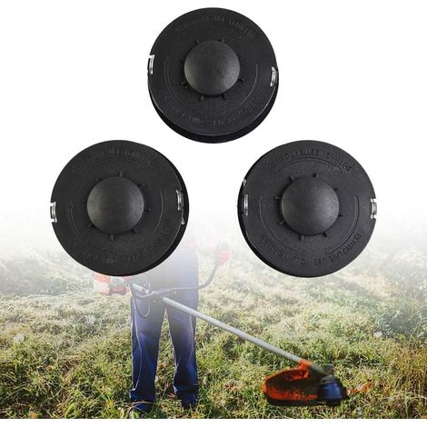 Set mit 3 Köpfen, kompatibel mit GC-ET 4530, RTV 400, RTV 550, 1,6 mm Durchmesser Nylonspule, 9,8 m