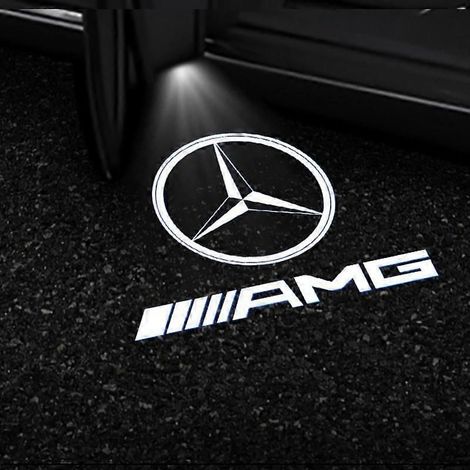 Convient pour Mercedes Benz éclairage d'accueil LED CLA CLS A207 C207 éclairage de porte modifié lampe de projection laser (lot de 2) (1/5)