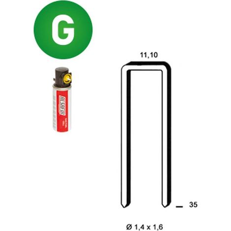 2 000 Agrafes Galvanisées Résinées Z-35 (Pack) - 2.3 kg - D-Work