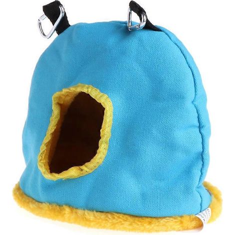 Cage hamac suspendue pour oiseaux, cachette douillette en peluche pour perruches et conures - S (1/4)