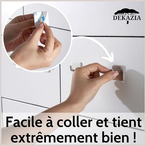 Adhesive Wall Hooks Steel No Drilling Bathroom (1/4)
