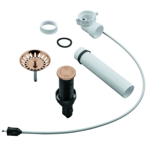 Desagüe GROHE pop-up, excéntrico de empuje redondo con cable